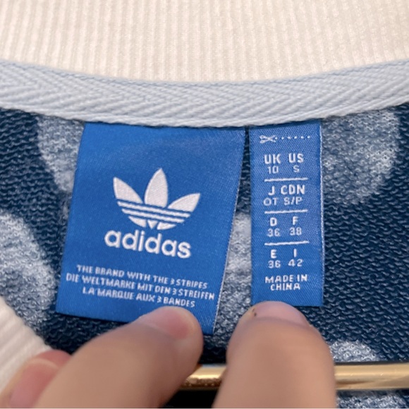 Adidas Originals Polka Dot Trefoil Sweatshirt - Picture 3 of 5